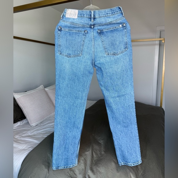 Everlane “The Way High Slim” Jeans Size 27 Crop Light Blue Straight Leg Denim - Picture 2 of 5